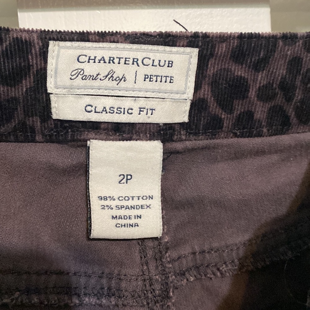 Charter Club classic fit corduroy petite pants - Picture 4 of 7